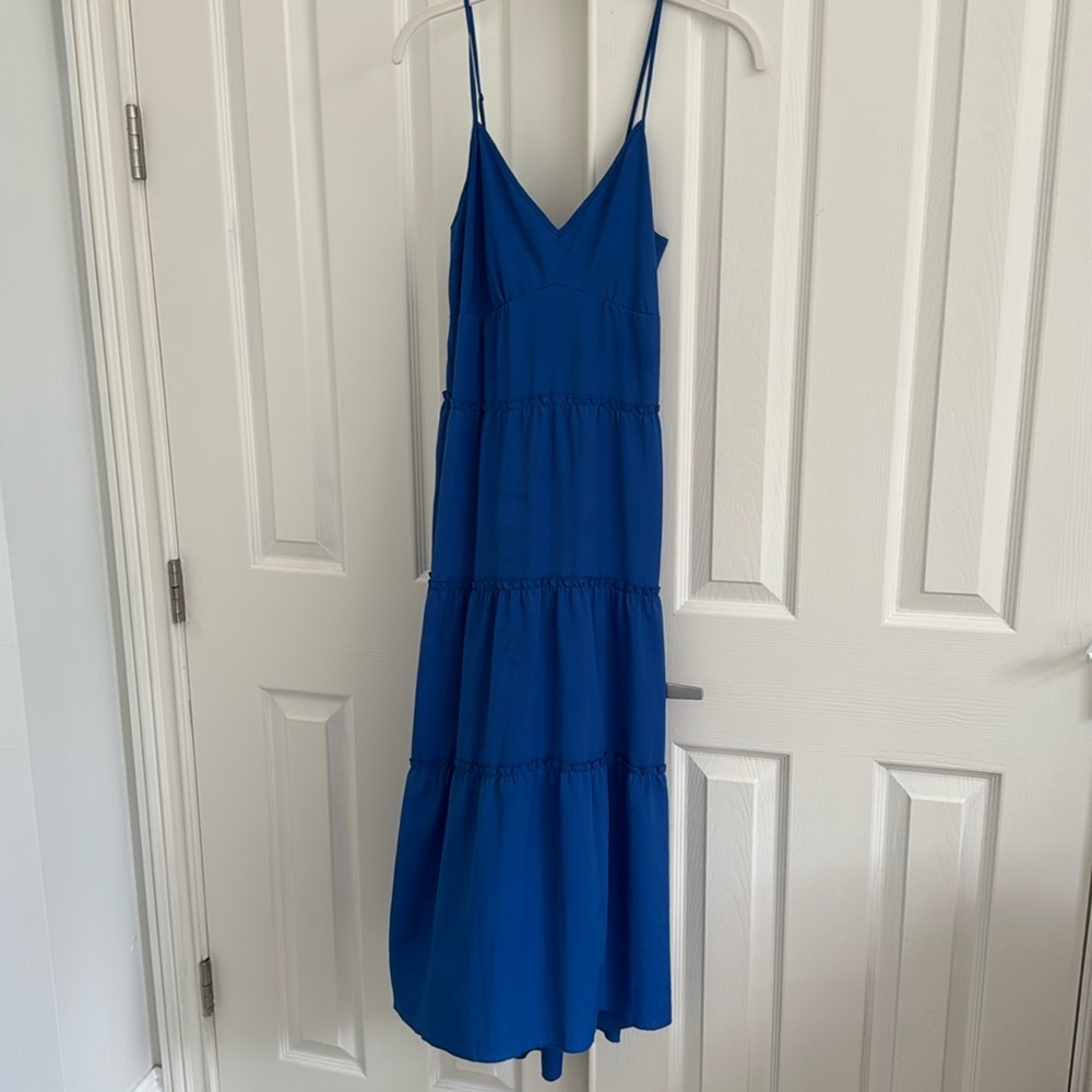 BCBGMaxAzria Tiered Blue Dress